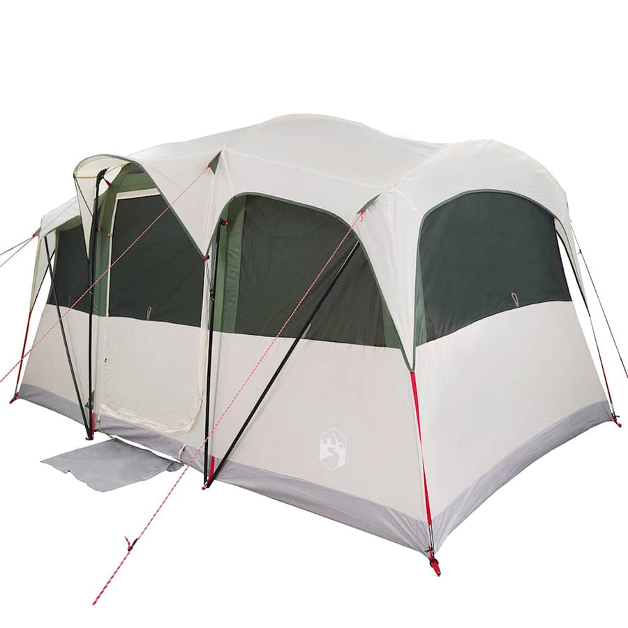 Gezinstent Wit en Groen 435 x 255 x 216 cm Polyester en staal