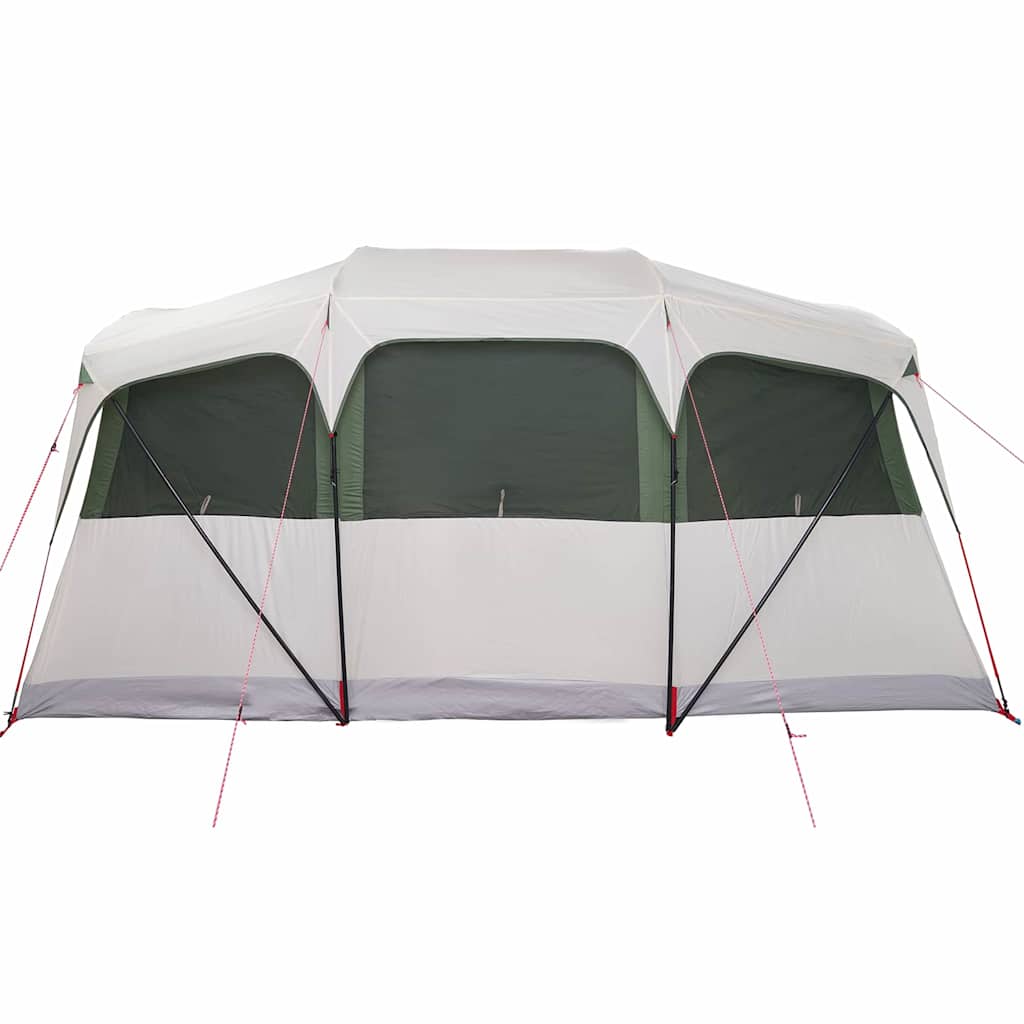 Gezinstent Wit en Groen 435 x 255 x 216 cm Polyester en staal