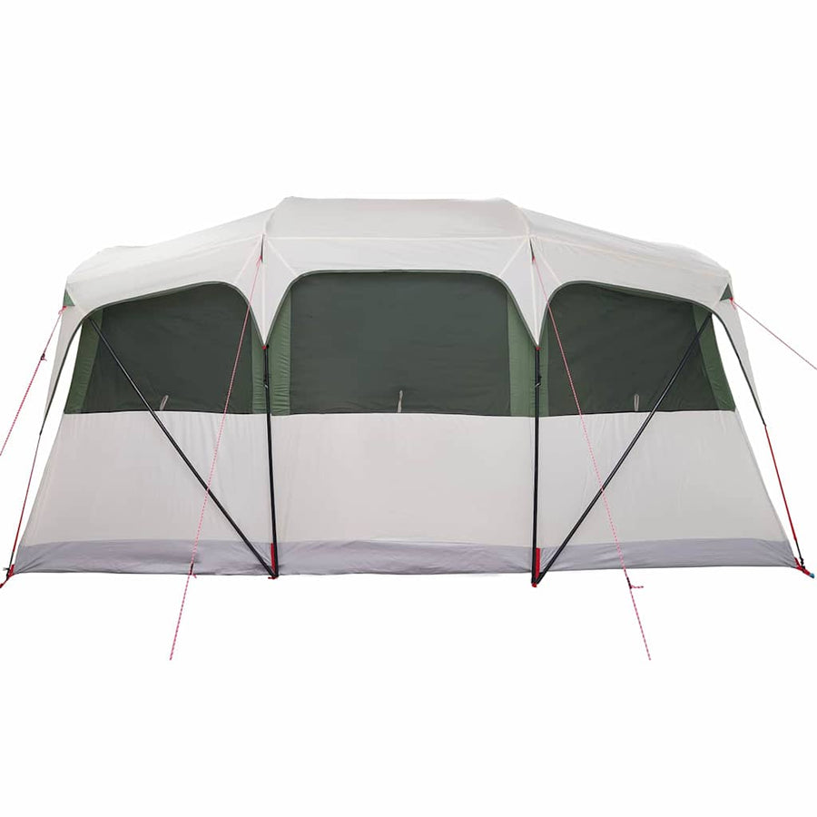 Gezinstent Wit en Groen 435 x 255 x 216 cm Polyester en staal