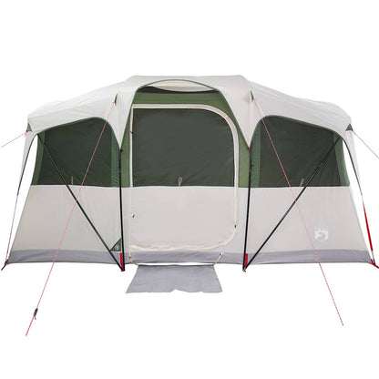 Gezinstent Wit en Groen 435 x 255 x 216 cm Polyester en staal