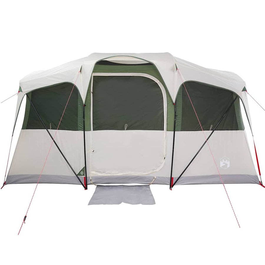 Gezinstent Wit en Groen 435 x 255 x 216 cm Polyester en staal