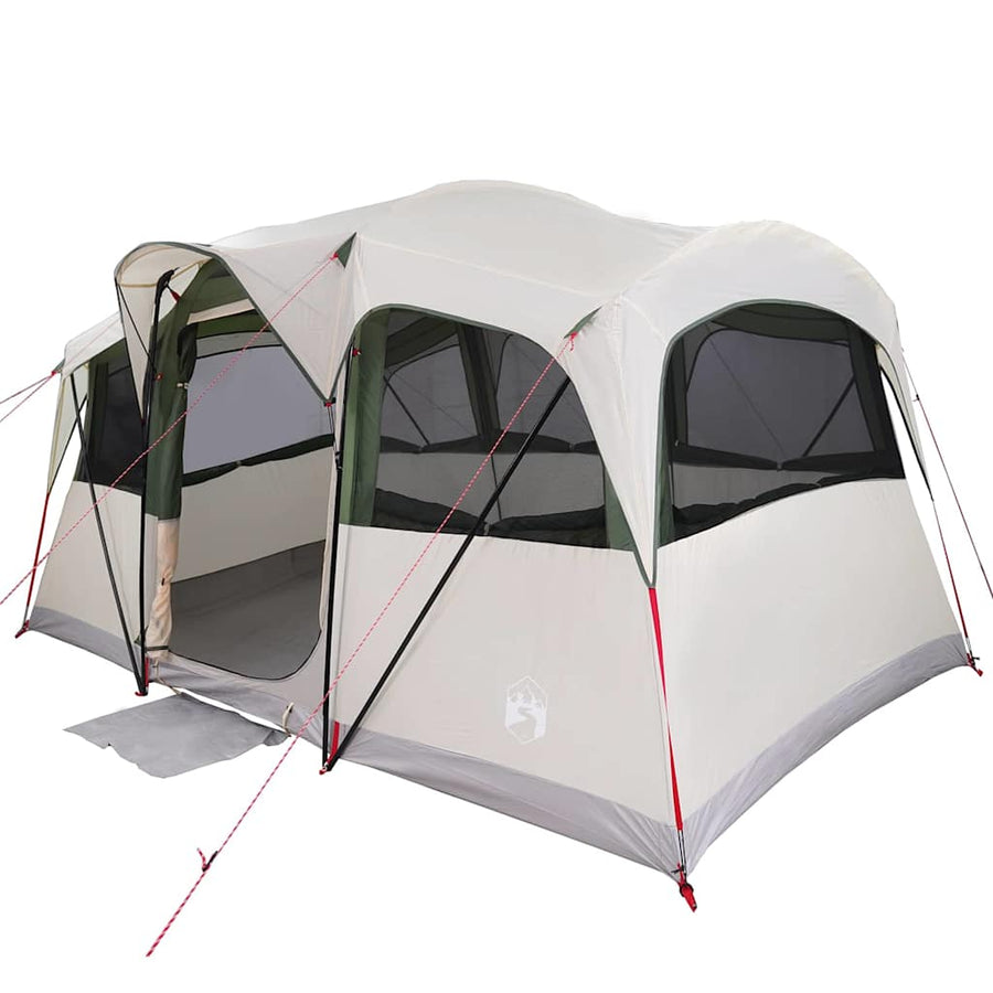 Gezinstent Wit en Groen 435 x 255 x 216 cm Polyester en staal