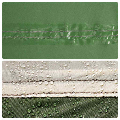 Gezinstent Wit en Groen 435 x 255 x 216 cm Polyester en staal