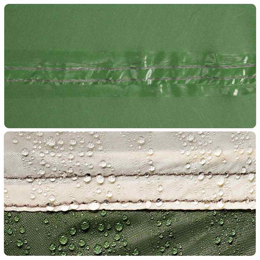 Gezinstent Wit en Groen 435 x 255 x 216 cm Polyester en staal