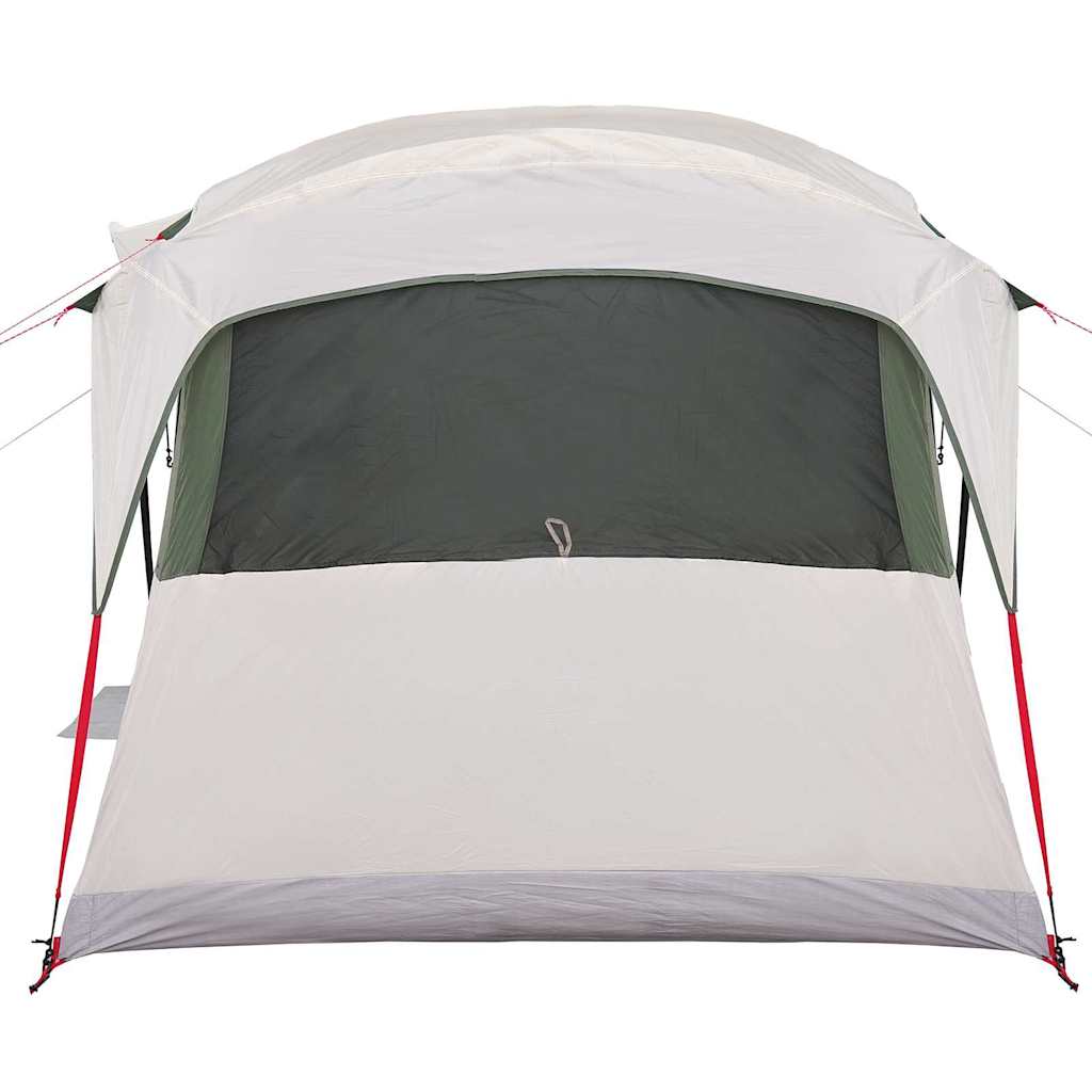 Gezinstent Wit en Groen 435 x 255 x 216 cm Polyester en staal