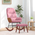 Rocking Chair Velvet Pink