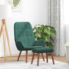 Relaxfauteuil fluweel donkergroen met voetenbank