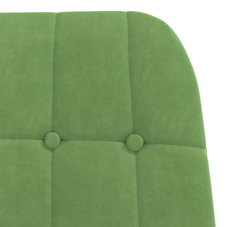 Relaxstoel met voetenbank fluweel lichtgroen