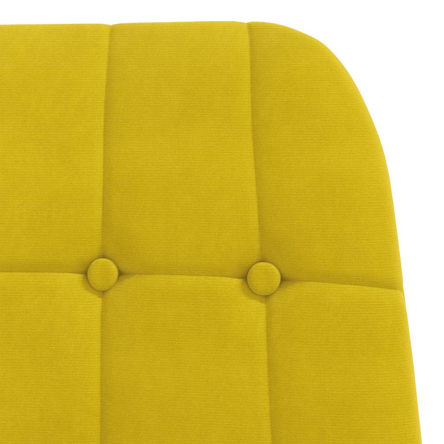 Relaxstoel met voetenbank fluweel geel