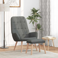 Relaxstoel Met Voetenbank Stof Donkergrijs