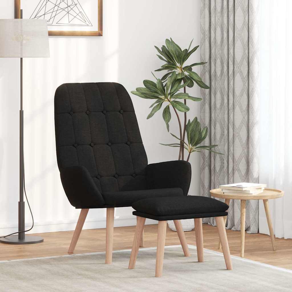 Relaxstoel Stof Zwart