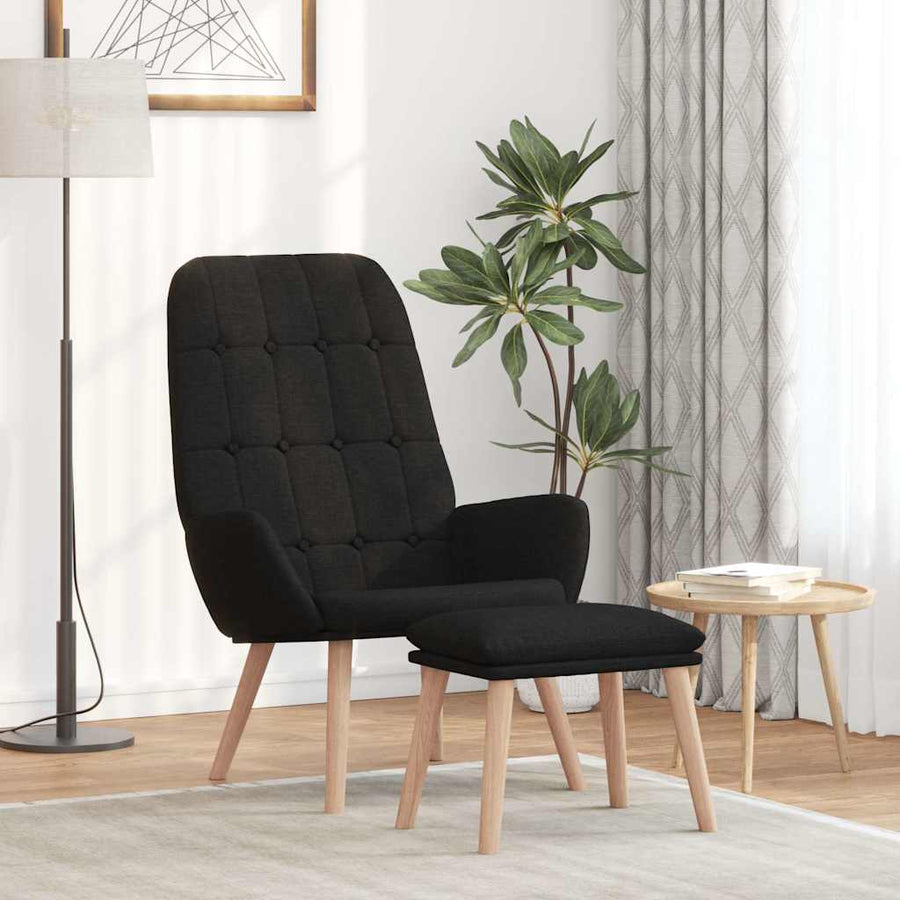 Relaxstoel Stof Zwart