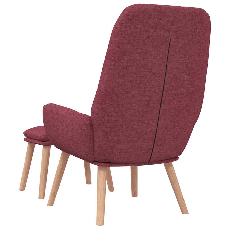 Relaxstoel Stof Wijnrood