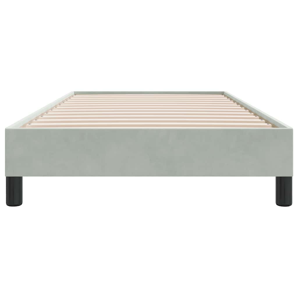 Boxspringbed zonder matras 80x210 cm fluweel lichtgrijs