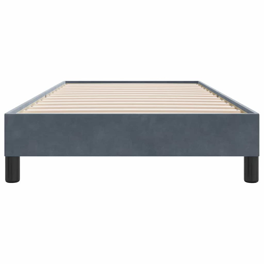 Boxspring zonder matras fluweel donkergrijs 80x210 cm