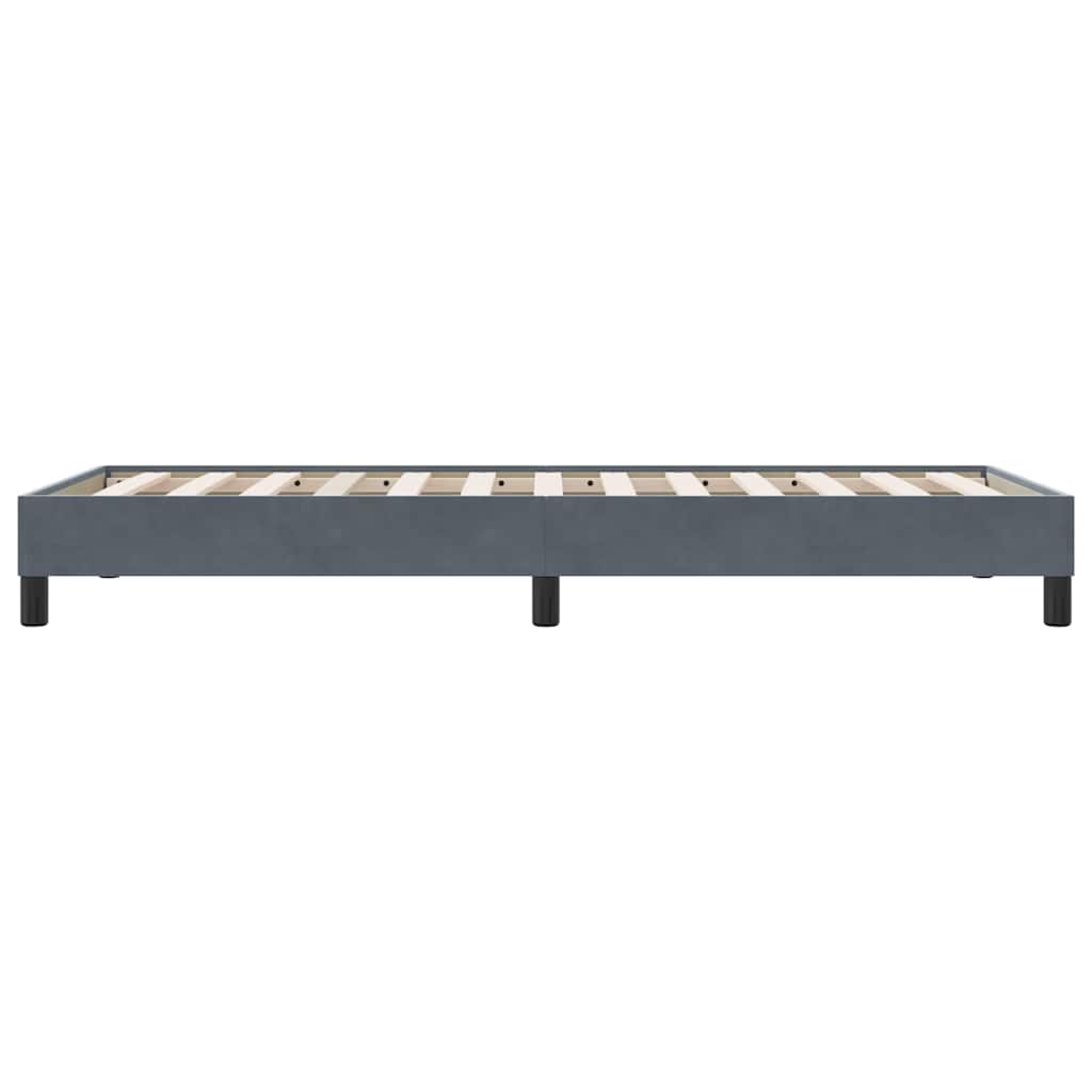 Boxspring zonder matras fluweel donkergrijs 80x210 cm