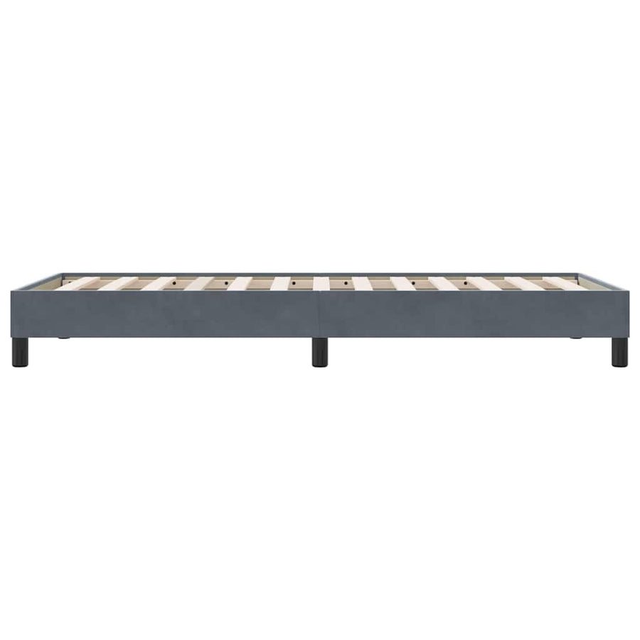 Boxspring zonder matras fluweel donkergrijs 80x210 cm