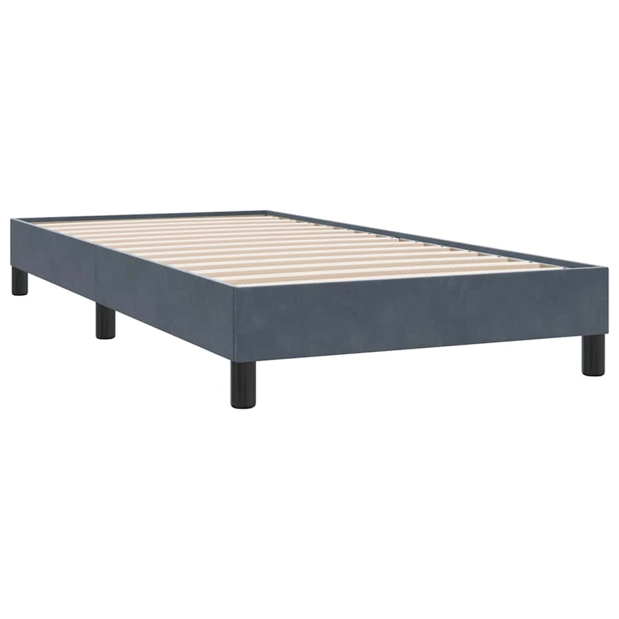 Boxspring zonder matras fluweel donkergrijs 80x210 cm