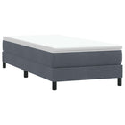 Boxspring 80x210 cm fluweel donkergrijs