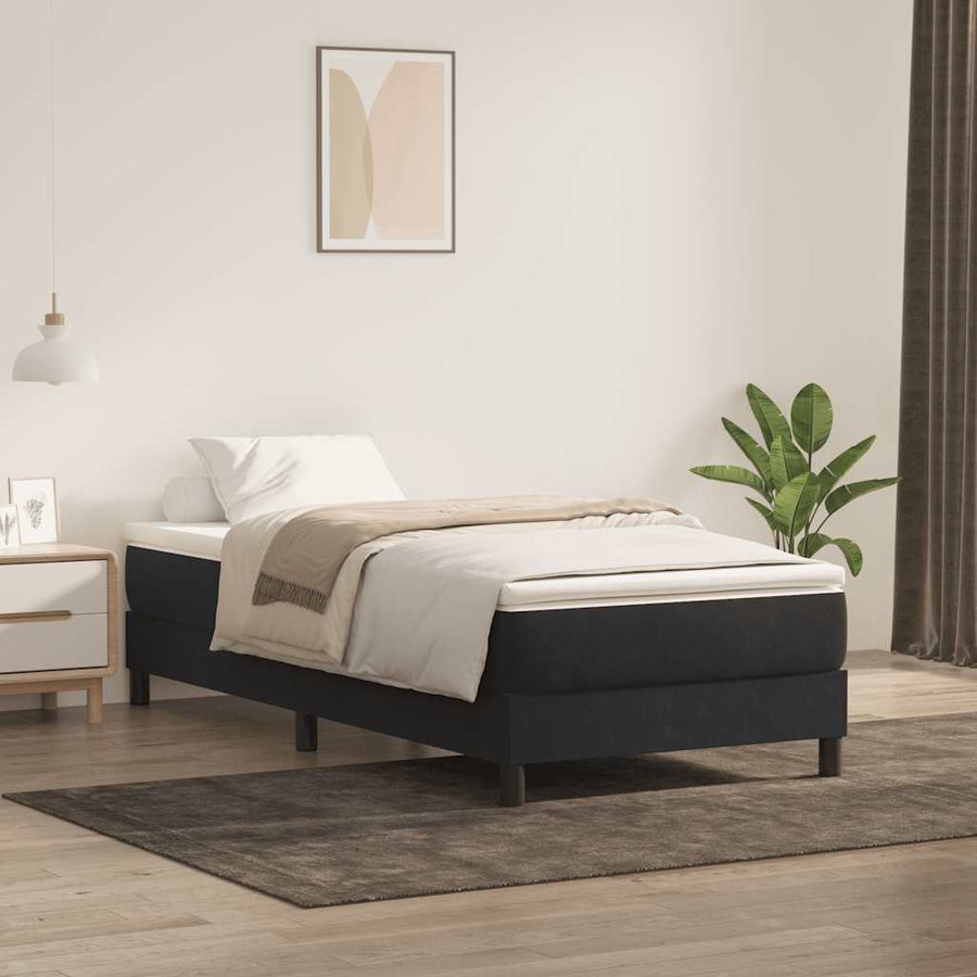 Boxspring zonder matras fluweel zwart 80x210 cm