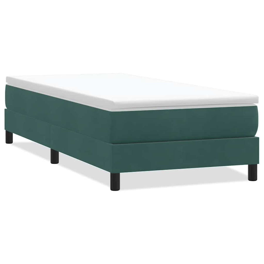 Boxspring zonder matras fluweel donkergroen 80x210 cm