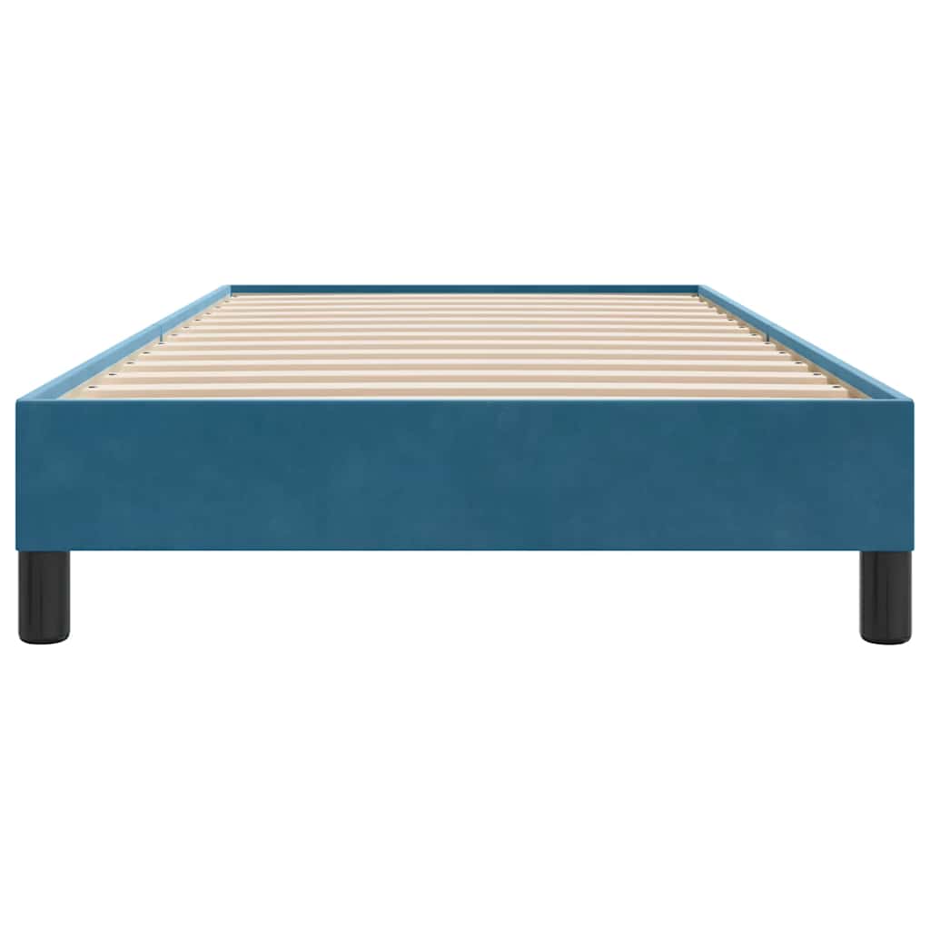 Boxspring zonder matras fluweel donkerblauw 80x210 cm