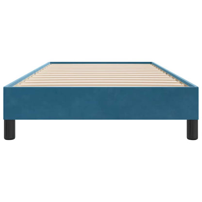 Boxspring zonder matras fluweel donkerblauw 80x210 cm