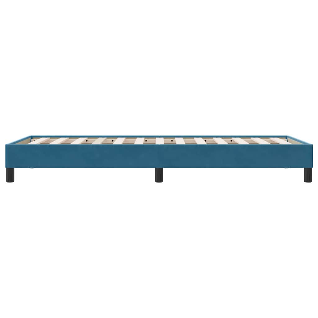 Boxspring zonder matras fluweel donkerblauw 80x210 cm