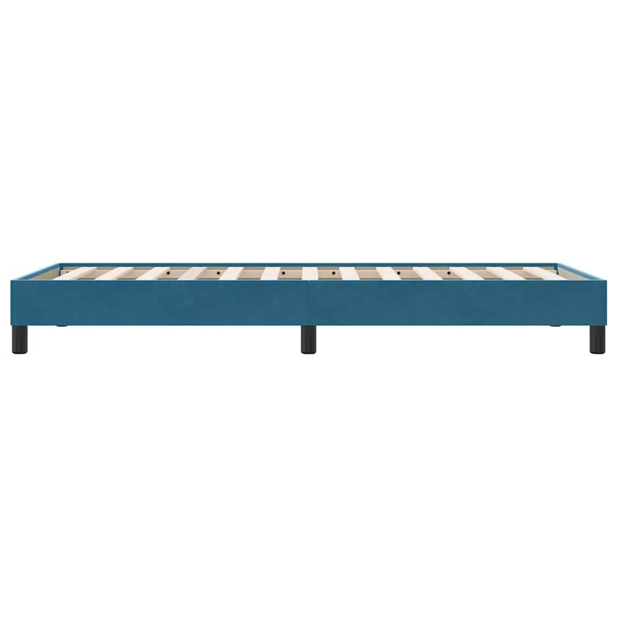 Boxspring zonder matras fluweel donkerblauw 80x210 cm
