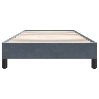 Boxspring zonder matras fluweel donkergrijs 90x210 cm