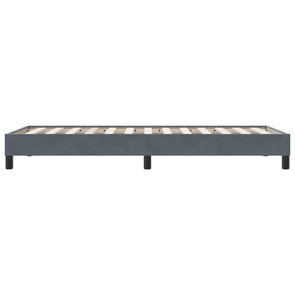 Boxspring zonder matras fluweel donkergrijs 90x210 cm