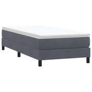 Boxspring 90x210 cm fluweel donkergrijs