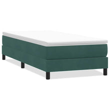 Boxspring zonder matras fluweel donkergroen 90x210 cm