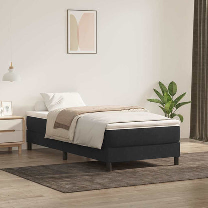 Boxspring zonder matras fluweel donkergroen 90x210 cm