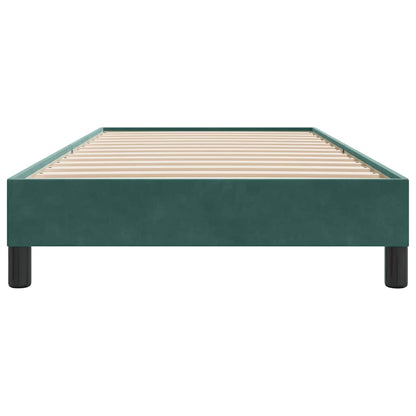 Boxspring zonder matras fluweel donkergroen 90x210 cm