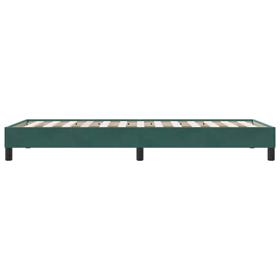 Boxspring zonder matras fluweel donkergroen 90x210 cm
