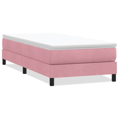 Boxspring zonder matras fluweel roze 90x210 cm
