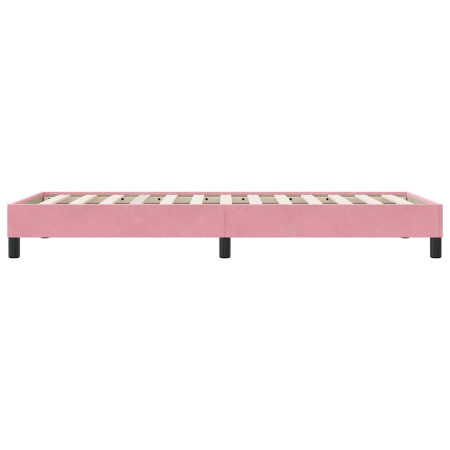 Boxspring zonder matras fluweel roze 90x210 cm