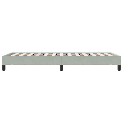 Boxspring zonder matras fluweel lichtgrijs 100x210 cm