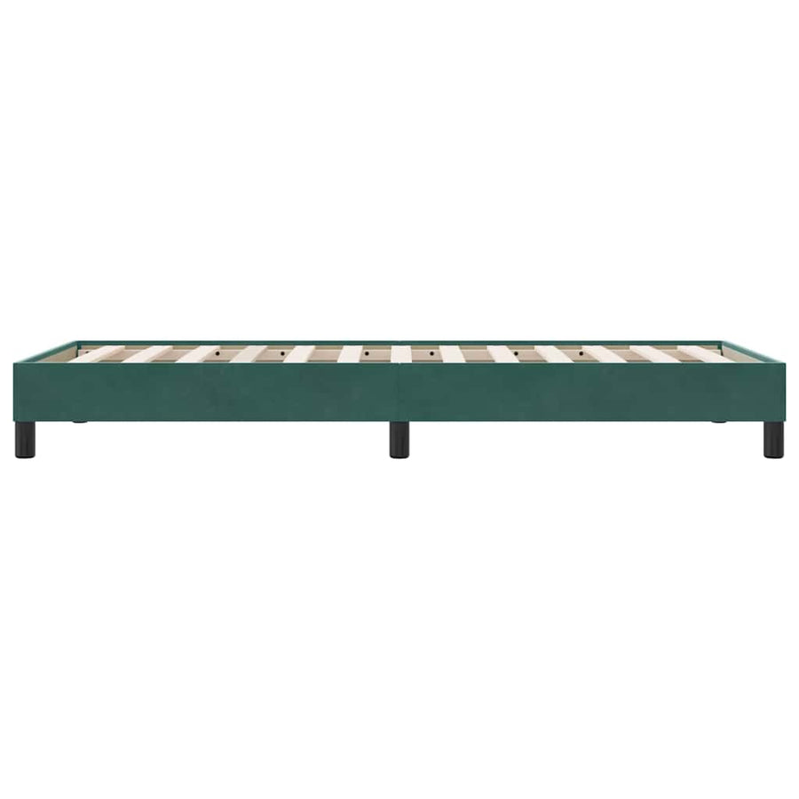 Boxspring zonder matras fluweel donkergroen 100x210 cm
