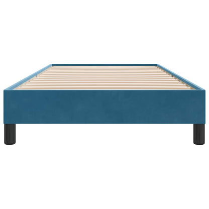 Boxspring zonder matras fluweel donkerblauw 100x210 cm