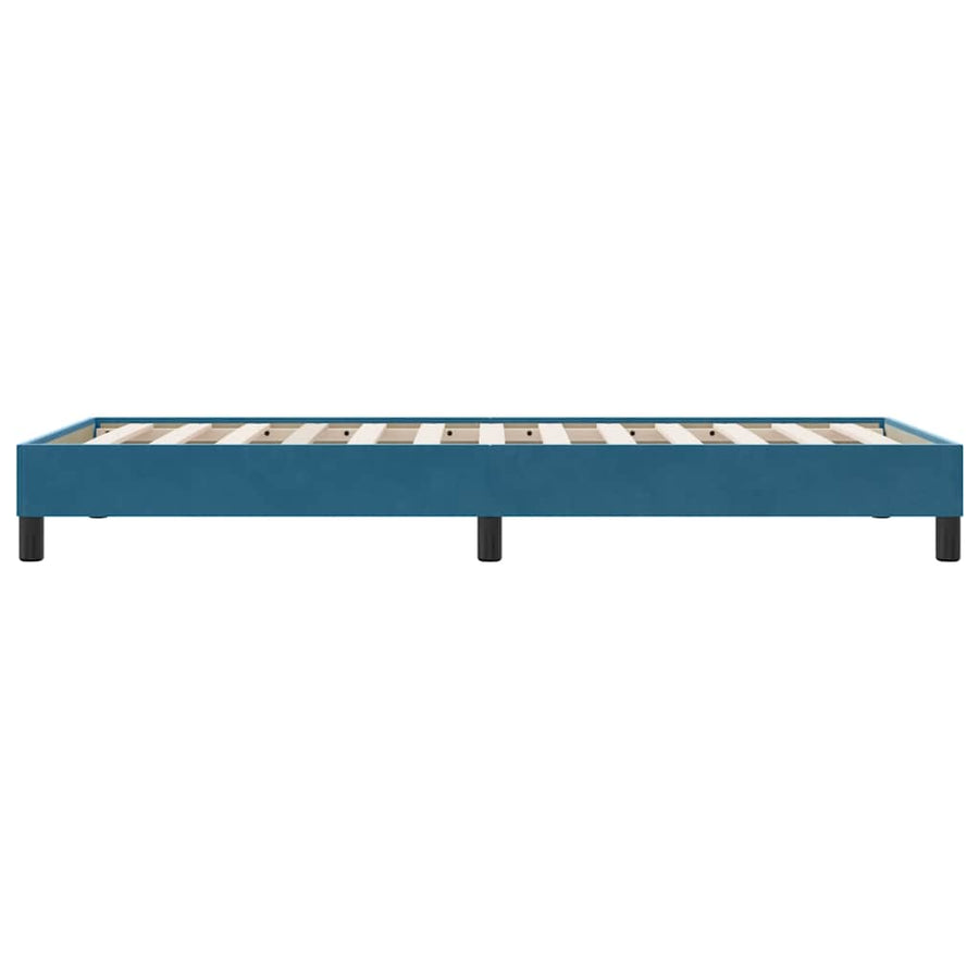 Boxspring zonder matras fluweel donkerblauw 100x210 cm