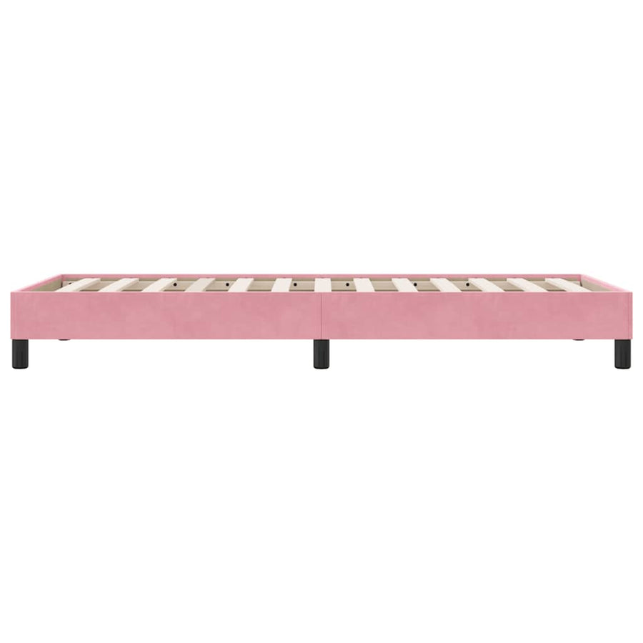 Boxspring zonder matras fluweel roze 100x210 cm