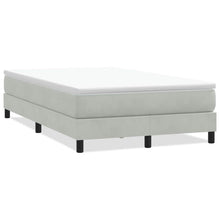 Boxspring zonder matras fluweel lichtgrijs 120x210 cm