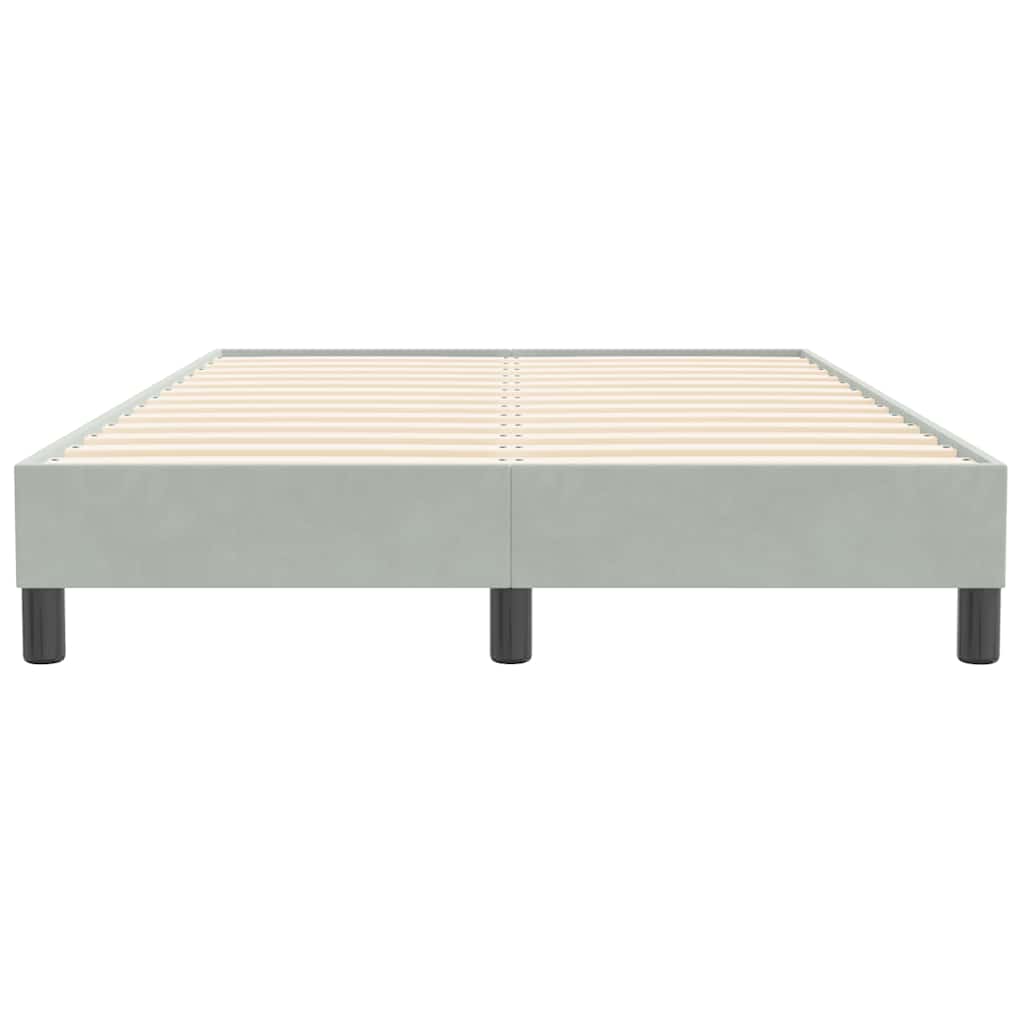 Boxspring zonder matras fluweel lichtgrijs 120x210 cm