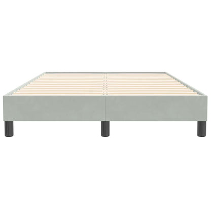 Boxspring zonder matras fluweel lichtgrijs 120x210 cm