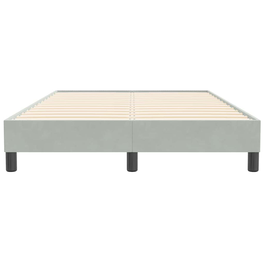 Boxspring zonder matras fluweel lichtgrijs 120x210 cm