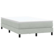 Boxspring 120x210 cm fluweel lichtgrijs