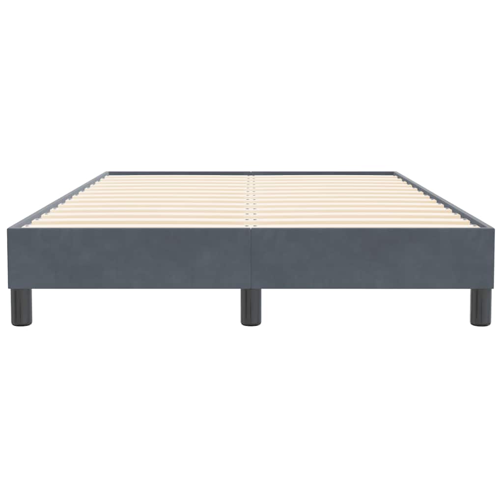 Boxspring zonder matras fluweel donkergrijs 120x210 cm