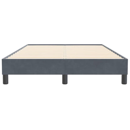 Boxspring zonder matras fluweel donkergrijs 120x210 cm